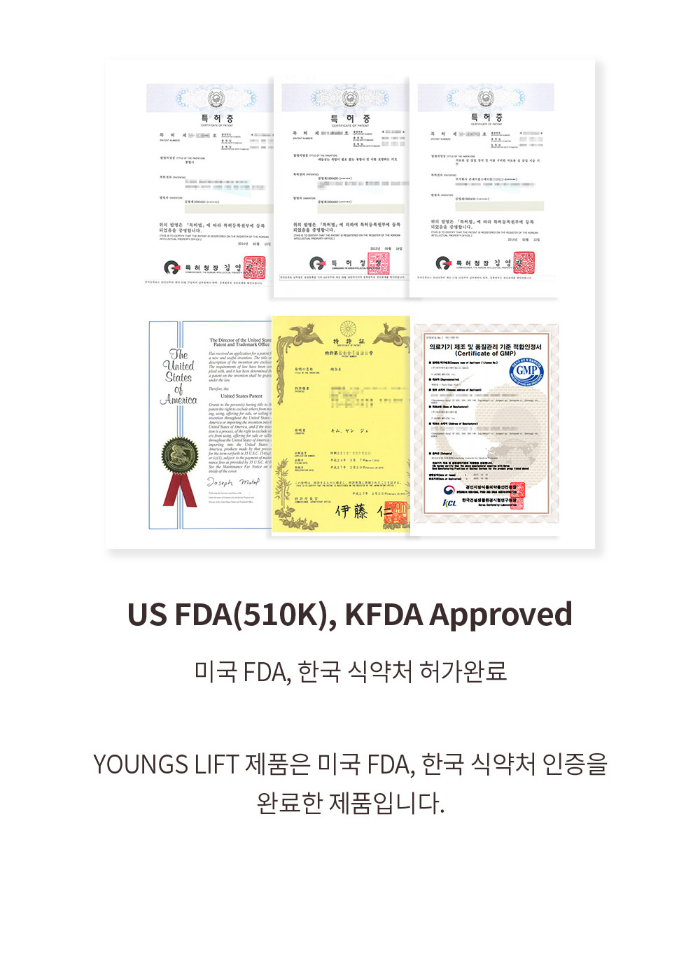 US FDA(510K), KFDA Approved